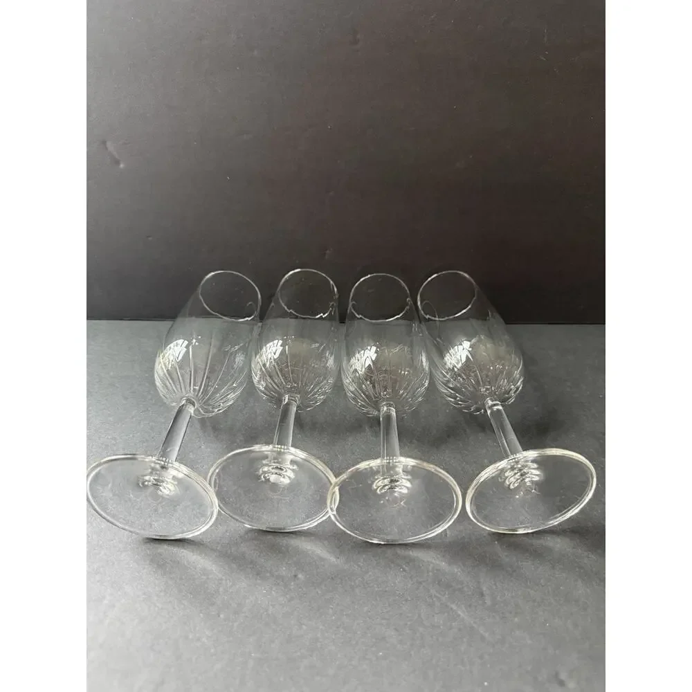 Royal Leerdam Champagne Flute Clear Glass Set (4) Stem Flute Cocktail Barware
